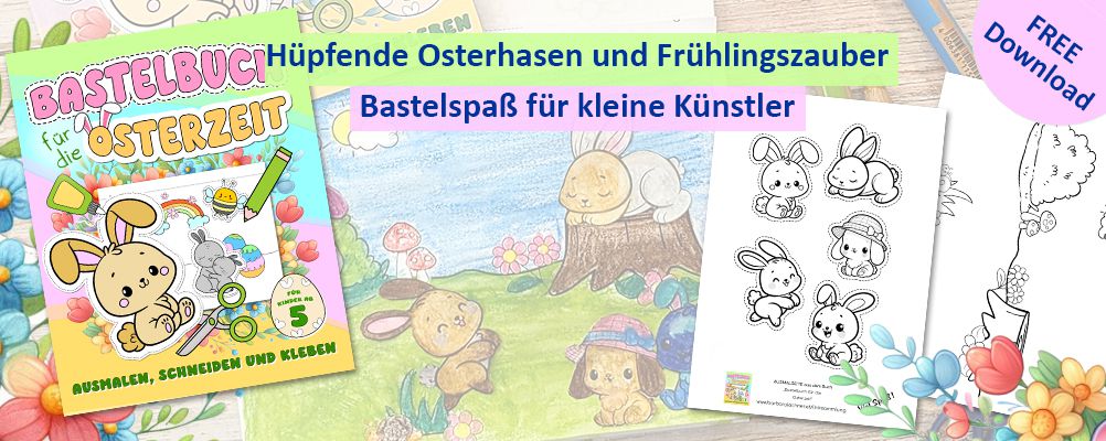 Hüpfende Osterhasen und Frühlingszauber - Bastelspaß für kleine Künstler - Free Download