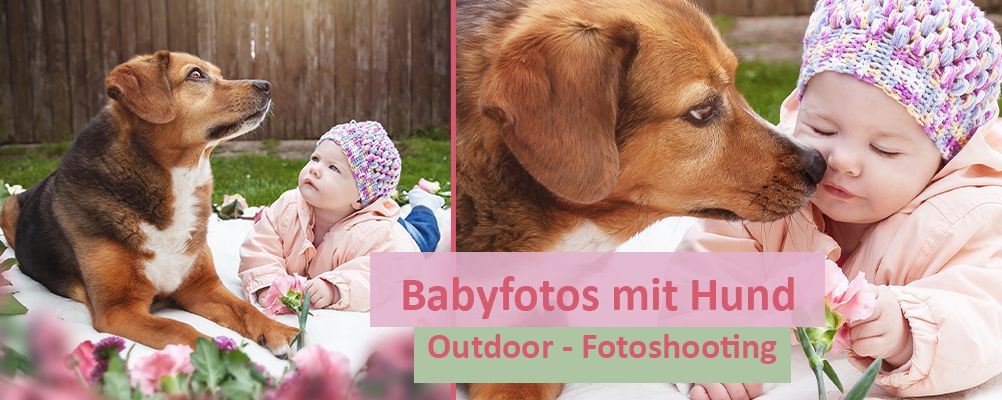 Babyfotos mit Hund zum Selbermachen - DIY Outdoorfotografie