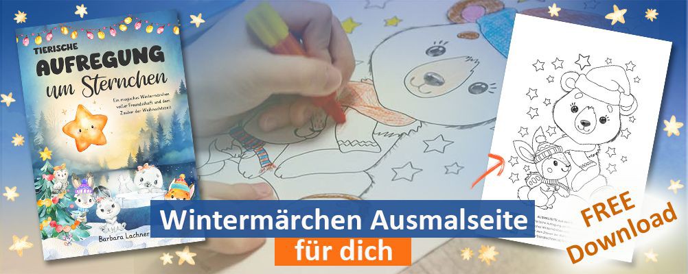 Mehr als Geschenke: Wie eine zauberhafte Weihnachtsgeschichte Kindern wichtige Werte vermittelt - Wintermärchenbild zum Ausmalen