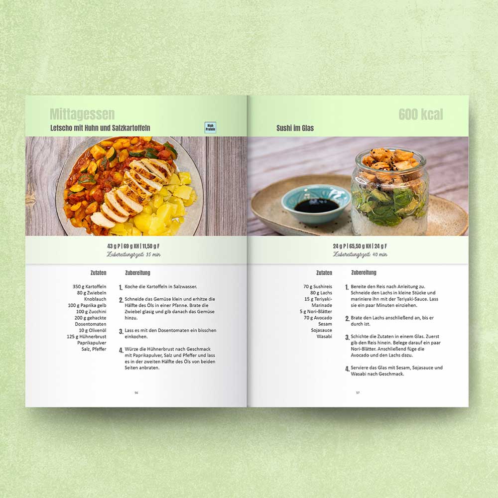 Abnehmen ohne Verzicht: Was eine Diätologin zu meinem smarten Kochbuch sagt - Rezept für dich zum Ausprobieren - Barbara Lachner - Autorin und Fotografin - Barbara Lachner Blog-Willst du abnehmen, ohne dich in komplizierten Diätplänen zu verlieren? Suchst du nach einem flexiblen System, dass sich deinem Alltag anpasst und dir trotzdem Kontrolle und Struktur gibt?
Willkommen bei deinem neuen Küchenbegleiter!
Dieses Buch soll die Gewichtskontrolle für dich so einfach wie möglich machen. Die enthaltenen Gerichte sind in vier Kategorien unterteilt mit einer fixen Anzahl an Kalorien.
Das Prinzip dieses Buches ist, dass du dein individuelles Kalorienziel möglichst einfach nach einem Baukastenprinzip mit Kombinationen aus den enthaltenen kalorienarmen und abwechslungsreichen Gerichten erreichen kannst.
Der Vorteil dabei ist, dass du jene Gerichte essen kannst, auf die du gerade mehr Lust hast, anstatt fix vorgegebener Tagespläne und ohne komplizierte Rechenaufgaben.
Gesunde Ernährung wird so einfach wie nie. Du bestimmst, wie dein Tag aussieht – dein Ziel bleibt dabei immer im Fokus.